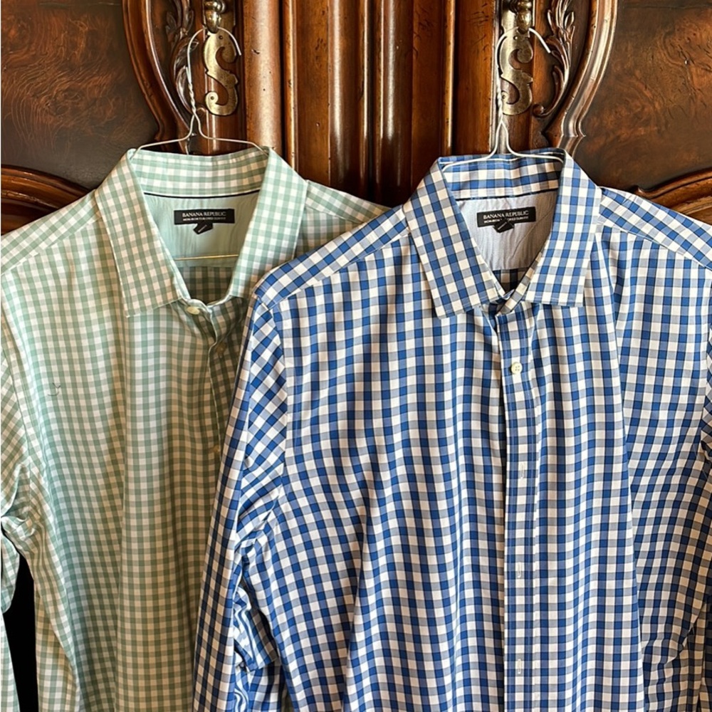 Three Men’s Banana Republic Dress Shirts